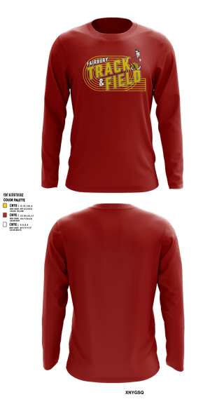 Long Sleeve Performance Shirt, Fairbury Jeffs Track & Field, Track & Field, Teamtime, Team time, sublimation, custom sports apparel, team uniforms, spirit wear, spiritwear, sports uniforms, custom shirts, team store, custom team store, fundraiser sports, apparel fundraiser