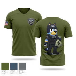 Womens Short Sleeve Vneck Shirt, Prince George's County Police Robbery Unit, Police, Teamtime, Team time, sublimation, custom sports apparel, team uniforms, spirit wear, spiritwear, sports uniforms, custom shirts, team store, custom team store, fundraiser sports, apparel fundraiser