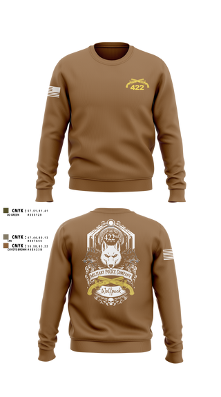 Crew Neck Sweatshirt, 422nd Military Police Company, Army, Teamtime, Team time, sublimation, custom sports apparel, team uniforms, spirit wear, spiritwear, sports uniforms, custom shirts, team store, custom team store, fundraiser sports, apparel fundraiser