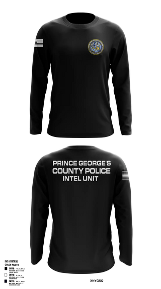 Long Sleeve Performance Shirt, Prince George's County Police Homeland Security Intelligence Unit, Police, Teamtime, Team time, sublimation, custom sports apparel, team uniforms, spirit wear, spiritwear, sports uniforms, custom shirts, team store, custom team store, fundraiser sports, apparel fundraiser