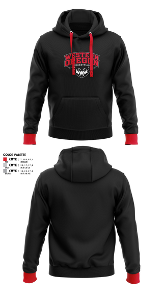 Hoodie, Western Oregon University Equestrian, Spirit Store, Teamtime, Team time, sublimation, custom sports apparel, team uniforms, spirit wear, spiritwear, sports uniforms, custom shirts, team store, custom team store, fundraiser sports, apparel fundraiser