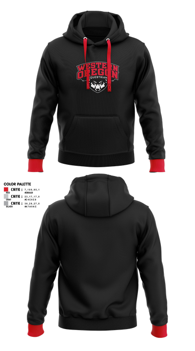 Western Oregon University Equestrian 74623833 Hoodie - 5