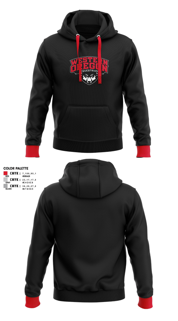 Hoodie, Western Oregon University Equestrian, Spirit Store, Teamtime, Team time, sublimation, custom sports apparel, team uniforms, spirit wear, spiritwear, sports uniforms, custom shirts, team store, custom team store, fundraiser sports, apparel fundraiser