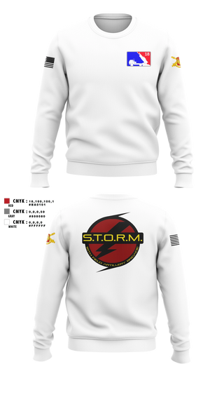 Crew Neck Sweatshirt, H2F STORM, Army, Teamtime, Team time, sublimation, custom sports apparel, team uniforms, spirit wear, spiritwear, sports uniforms, custom shirts, team store, custom team store, fundraiser sports, apparel fundraiser