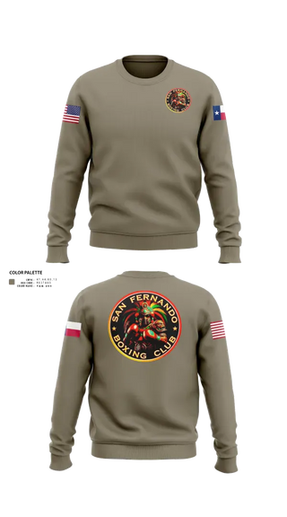 Crew Neck Sweatshirt, San Fernando Boxing Club, Spirit Store, Teamtime, Team time, sublimation, custom sports apparel, team uniforms, spirit wear, spiritwear, sports uniforms, custom shirts, team store, custom team store, fundraiser sports, apparel fundraiser