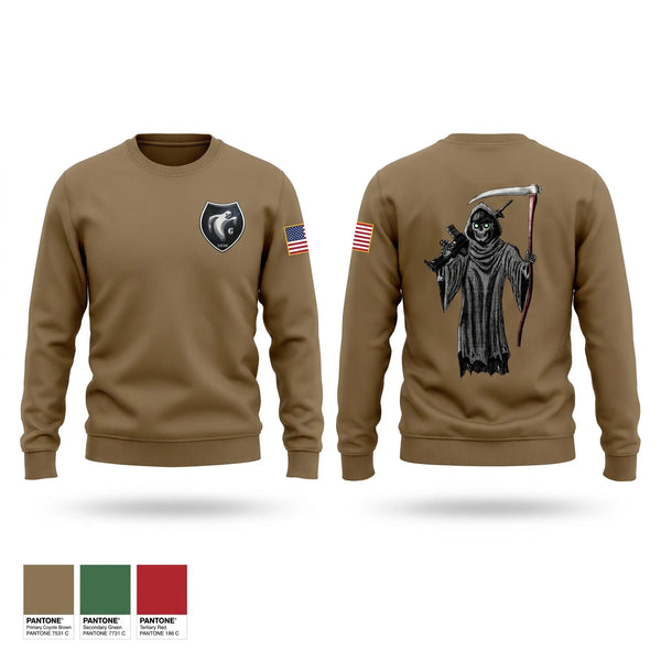Crew Neck Sweatshirt, 2/2CR Ghost Troop 1st Platoon, Army, Teamtime, Team time, sublimation, custom sports apparel, team uniforms, spirit wear, spiritwear, sports uniforms, custom shirts, team store, custom team store, fundraiser sports, apparel fundraiser