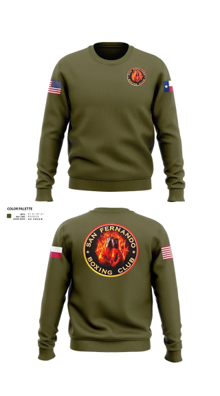 Crew Neck Sweatshirt, San Fernando Boxing Club, Spirit Store, Teamtime, Team time, sublimation, custom sports apparel, team uniforms, spirit wear, spiritwear, sports uniforms, custom shirts, team store, custom team store, fundraiser sports, apparel fundraiser