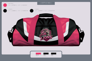 Duffle Bag, Fairfax Lions, Men's Soccer, Teamtime, Team time, sublimation, custom sports apparel, team uniforms, spirit wear, spiritwear, sports uniforms, custom shirts, team store, custom team store, fundraiser sports, apparel fundraiser