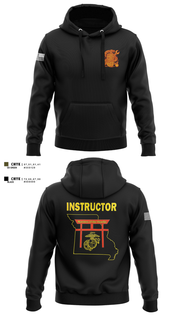 Hoodie, MARCOR DET FLW, , Teamtime, Team time, sublimation, custom sports apparel, team uniforms, spirit wear, spiritwear, sports uniforms, custom shirts, team store, custom team store, fundraiser sports, apparel fundraiser
