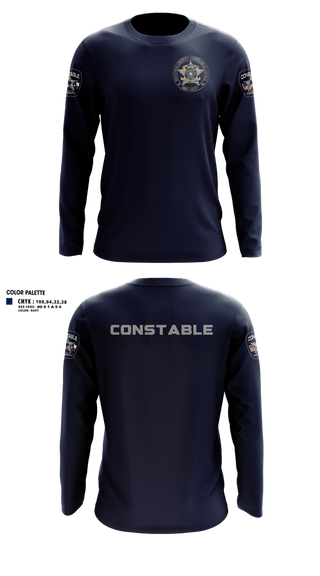 Long Sleeve Performance Shirt, Brazoria County Precinct 4 Constable's Office, Police, Teamtime, Team time, sublimation, custom sports apparel, team uniforms, spirit wear, spiritwear, sports uniforms, custom shirts, team store, custom team store, fundraiser sports, apparel fundraiser