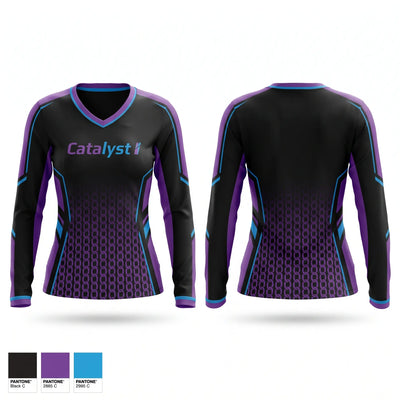 Catalyst Women's Long Sleeve V-neck Shirt - 1