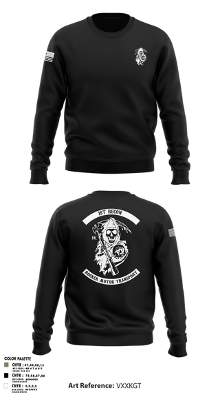 Crew Neck Sweatshirt, 1st Recon, Marines, Teamtime, Team time, sublimation, custom sports apparel, team uniforms, spirit wear, spiritwear, sports uniforms, custom shirts, team store, custom team store, fundraiser sports, apparel fundraiser