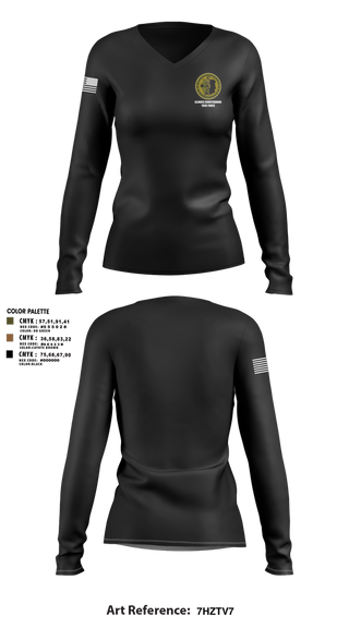 Womens Long Sleeve Vneck Shirt, Illinois Counterdrug Task Force, , Teamtime, Team time, sublimation, custom sports apparel, team uniforms, spirit wear, spiritwear, sports uniforms, custom shirts, team store, custom team store, fundraiser sports, apparel fundraiser