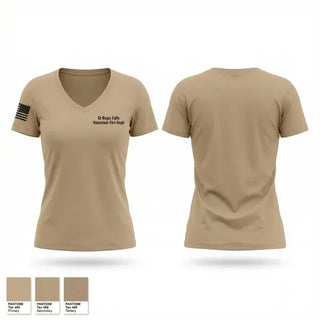 Womens Short Sleeve Vneck Shirt, St. Regis Falls Volunteer Fire Dept, Fire Department, Teamtime, Team time, sublimation, custom sports apparel, team uniforms, spirit wear, spiritwear, sports uniforms, custom shirts, team store, custom team store, fundraiser sports, apparel fundraiser