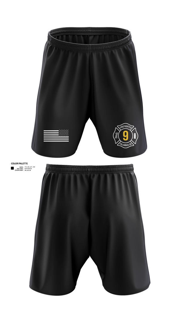 Athletic Shorts With Pockets, Station 9, Fire Department, Teamtime, Team time, sublimation, custom sports apparel, team uniforms, spirit wear, spiritwear, sports uniforms, custom shirts, team store, custom team store, fundraiser sports, apparel fundraiser