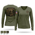 1st Battalion Women's Long Sleeve V-neck Shirt - 1