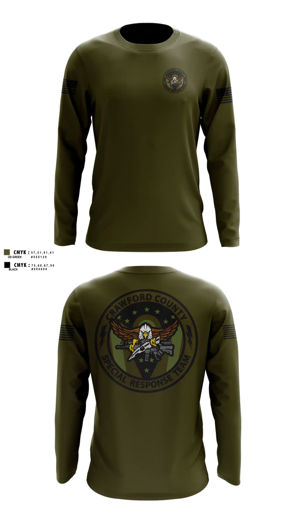 Long Sleeve Performance Shirt, Crawford County Special Response Team, Police, Teamtime, Team time, sublimation, custom sports apparel, team uniforms, spirit wear, spiritwear, sports uniforms, custom shirts, team store, custom team store, fundraiser sports, apparel fundraiser