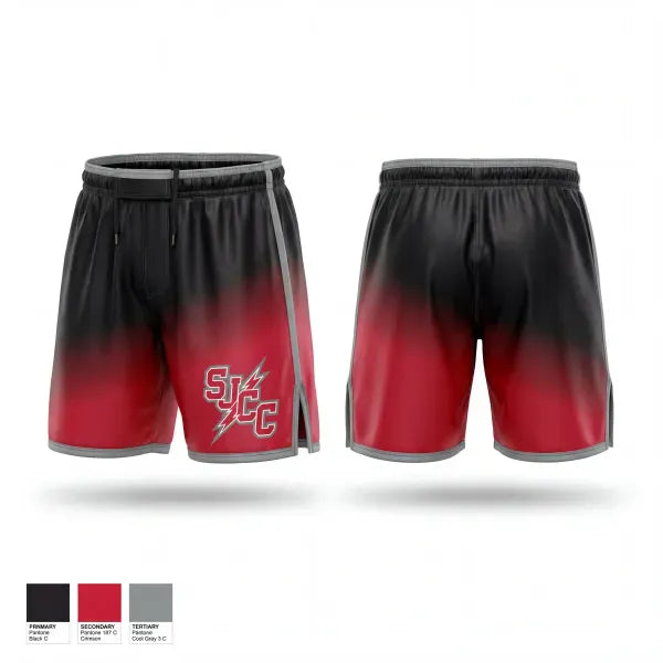 Fight Shorts, SJCC, Wrestling, Teamtime, Team time, sublimation, custom sports apparel, team uniforms, spirit wear, spiritwear, sports uniforms, custom shirts, team store, custom team store, fundraiser sports, apparel fundraiser