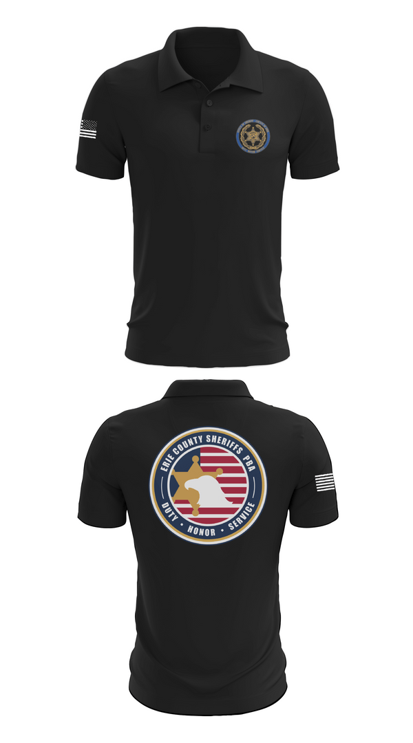 Short Sleeve Performance Polo, Erie County Sheriff's Office PBA, Police, Teamtime, Team time, sublimation, custom sports apparel, team uniforms, spirit wear, spiritwear, sports uniforms, custom shirts, team store, custom team store, fundraiser sports, apparel fundraiser