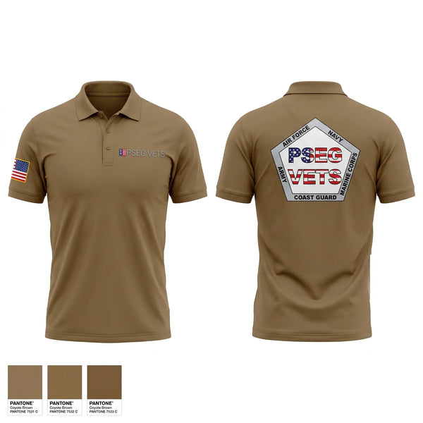 Short Sleeve Performance Polo, PSEG VETS, Army, Teamtime, Team time, sublimation, custom sports apparel, team uniforms, spirit wear, spiritwear, sports uniforms, custom shirts, team store, custom team store, fundraiser sports, apparel fundraiser