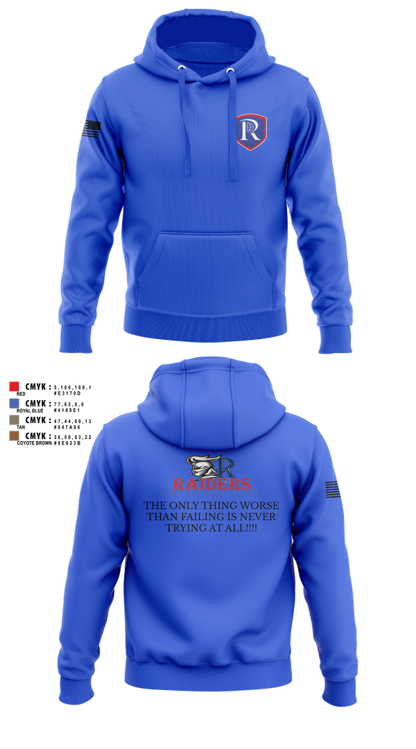 Hoodie, RICS Raiders, Army, Teamtime, Team time, sublimation, custom sports apparel, team uniforms, spirit wear, spiritwear, sports uniforms, custom shirts, team store, custom team store, fundraiser sports, apparel fundraiser
