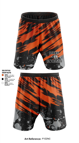 Athletic Shorts With Pockets, Kennewick lions, Bowling, Teamtime, Team time, sublimation, custom sports apparel, team uniforms, spirit wear, spiritwear, sports uniforms, custom shirts, team store, custom team store, fundraiser sports, apparel fundraiser
