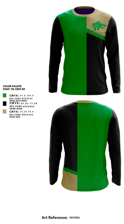 Buford Wolves (Black) 4352076 Long Sleeve Performance Shirt 1
