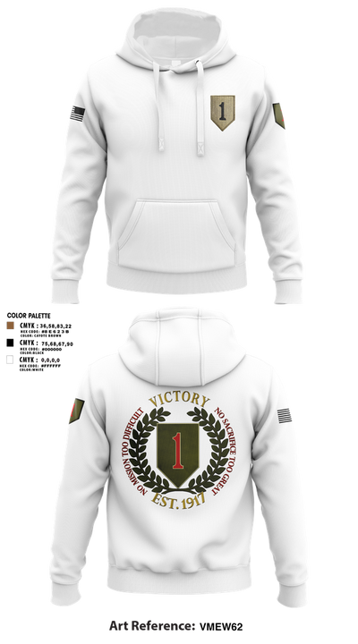 1st infantry division 88621490 Hoodie - 2