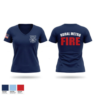 Womens Short Sleeve Vneck Shirt, RURAL METRO FIRE DEPARTMENT, Fire Department, Teamtime, Team time, sublimation, custom sports apparel, team uniforms, spirit wear, spiritwear, sports uniforms, custom shirts, team store, custom team store, fundraiser sports, apparel fundraiser