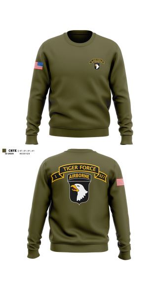Crew Neck Sweatshirt, Tiger Force, Army, Teamtime, Team time, sublimation, custom sports apparel, team uniforms, spirit wear, spiritwear, sports uniforms, custom shirts, team store, custom team store, fundraiser sports, apparel fundraiser