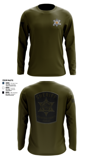 Long Sleeve Performance Shirt, Crawford county investigations bureau, Police, Teamtime, Team time, sublimation, custom sports apparel, team uniforms, spirit wear, spiritwear, sports uniforms, custom shirts, team store, custom team store, fundraiser sports, apparel fundraiser