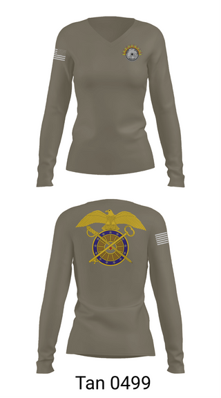 Womens Long Sleeve Vneck Shirt, Echo company 1-7 ADA, , Teamtime, Team time, sublimation, custom sports apparel, team uniforms, spirit wear, spiritwear, sports uniforms, custom shirts, team store, custom team store, fundraiser sports, apparel fundraiser