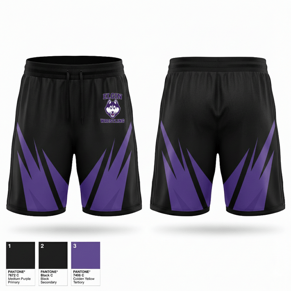 Athletic Shorts With Pockets, Elgin Huskies, Wrestling, Teamtime, Team time, sublimation, custom sports apparel, team uniforms, spirit wear, spiritwear, sports uniforms, custom shirts, team store, custom team store, fundraiser sports, apparel fundraiser