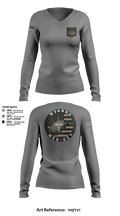WV ARNG Med Det 75536426 Women's Long Sleeve V-neck Shirt - 1