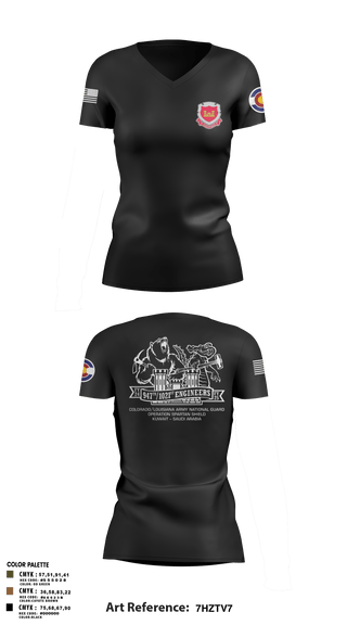 Women's Short Sleeve Vneck Shirt, 947th EVCC, , Teamtime, Team time, sublimation, custom sports apparel, team uniforms, spirit wear, spiritwear, sports uniforms, custom shirts, team store, custom team store, fundraiser sports, apparel fundraiser