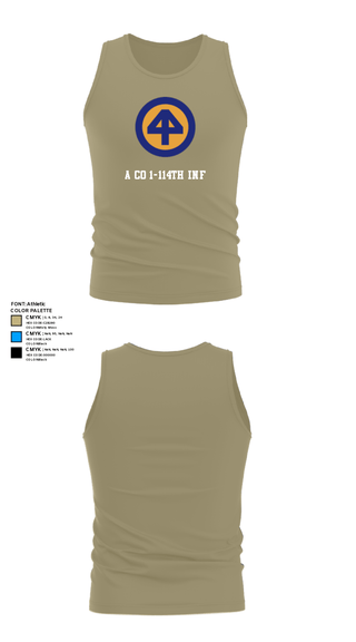 Tank Top, A Co 1/1-114thA Co 1-114th INF, Army, Teamtime, Team time, sublimation, custom sports apparel, team uniforms, spirit wear, spiritwear, sports uniforms, custom shirts, team store, custom team store, fundraiser sports, apparel fundraiser