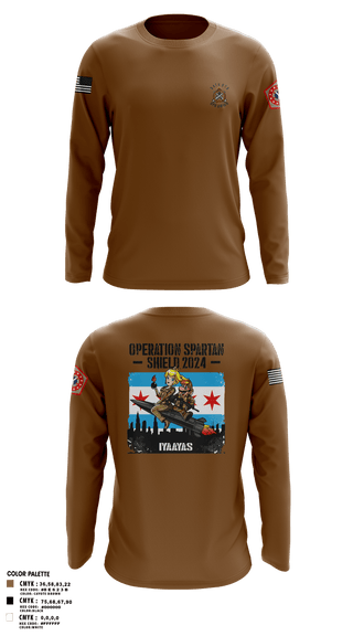 Long Sleeve Performance Polo, 34th DSB, Army, Teamtime, Team time, sublimation, custom sports apparel, team uniforms, spirit wear, spiritwear, sports uniforms, custom shirts, team store, custom team store, fundraiser sports, apparel fundraiser