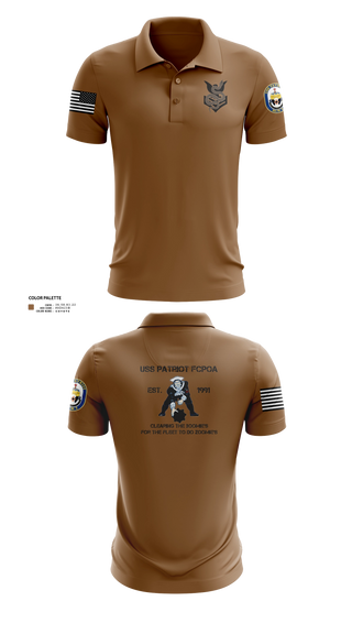 Short Sleeve Performance Polo, Uss patriot, Navy, Teamtime, Team time, sublimation, custom sports apparel, team uniforms, spirit wear, spiritwear, sports uniforms, custom shirts, team store, custom team store, fundraiser sports, apparel fundraiser
