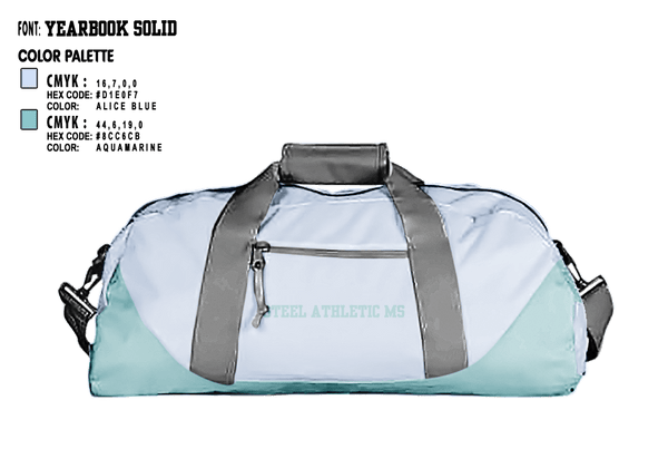 Duffle Bag, Steel athletic ms, Cheer, Teamtime, Team time, sublimation, custom sports apparel, team uniforms, spirit wear, spiritwear, sports uniforms, custom shirts, team store, custom team store, fundraiser sports, apparel fundraiser