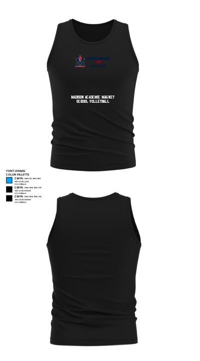 Madison Academic Magnet School Volleyball 51291409 Tank Top - 32