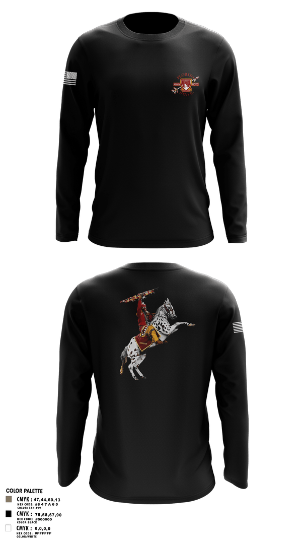 Long Sleeve Performance Polo, FSU ROTC, Army, Teamtime, Team time, sublimation, custom sports apparel, team uniforms, spirit wear, spiritwear, sports uniforms, custom shirts, team store, custom team store, fundraiser sports, apparel fundraiser
