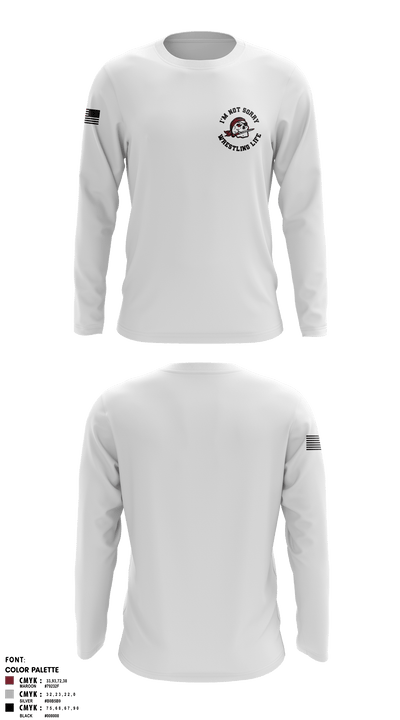 Braden River High School Wrestling 19591085 Long Sleeve Rash Guard Shirt - 4