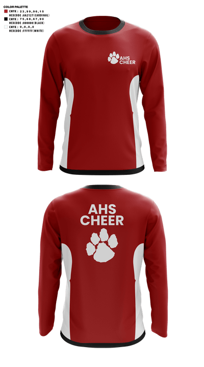 Asheville High School Cheer 47693237 Long Sleeve Performance Shirt - 51