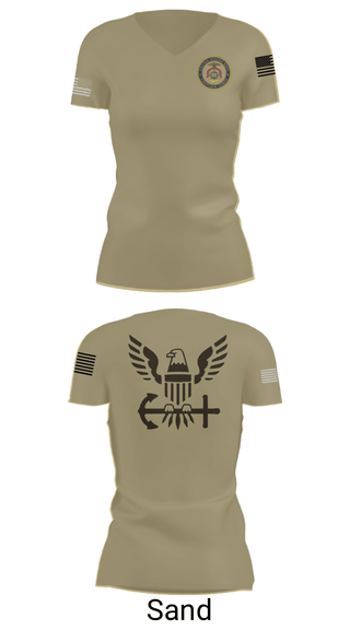 Women's Short Sleeve Vneck Shirt, Chaplain Corp, Navy, Teamtime, Team time, sublimation, custom sports apparel, team uniforms, spirit wear, spiritwear, sports uniforms, custom shirts, team store, custom team store, fundraiser sports, apparel fundraiser