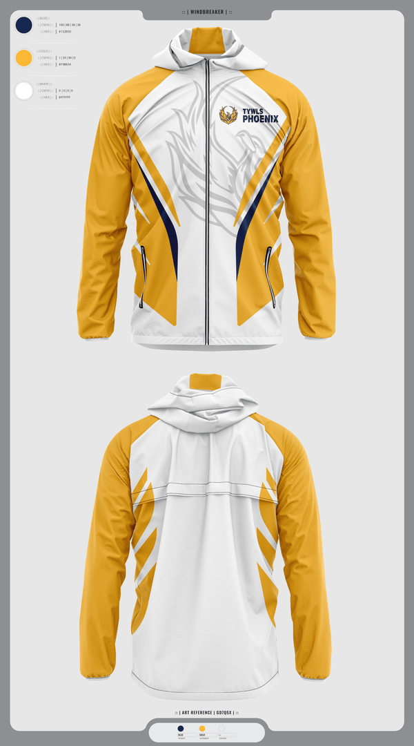 Windbreaker, TYWLS Phoenix, Spirit Store, Teamtime, Team time, sublimation, custom sports apparel, team uniforms, spirit wear, spiritwear, sports uniforms, custom shirts, team store, custom team store, fundraiser sports, apparel fundraiser