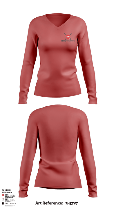 RC Elite Training 65665902 Women's Long Sleeve V-neck Shirt - 1