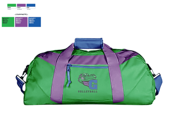 Duffle Bag, James N Gamble Montessori Junior High School Volleyball, Women's Volleyball, Teamtime, Team time, sublimation, custom sports apparel, team uniforms, spirit wear, spiritwear, sports uniforms, custom shirts, team store, custom team store, fundraiser sports, apparel fundraiser