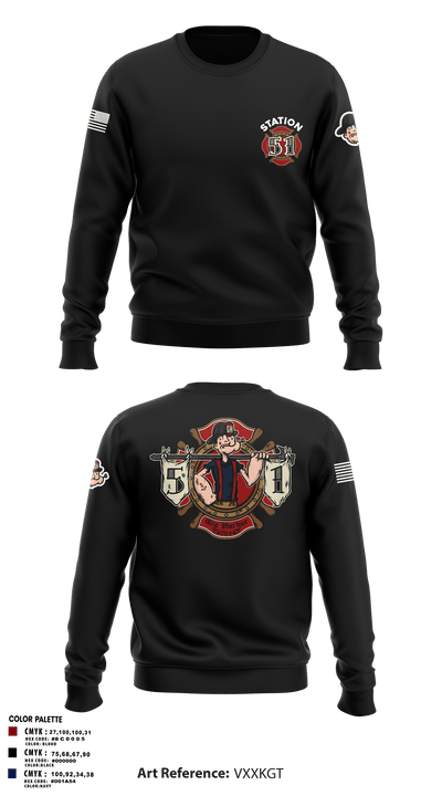 Station 51 74948008 Crew Neck Sweatshirt - 3