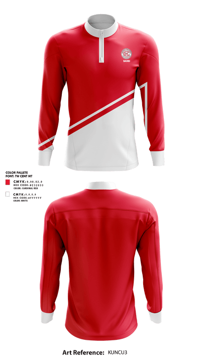 Centralia High School Band 25796731 Quarter Zip Jacket - 1