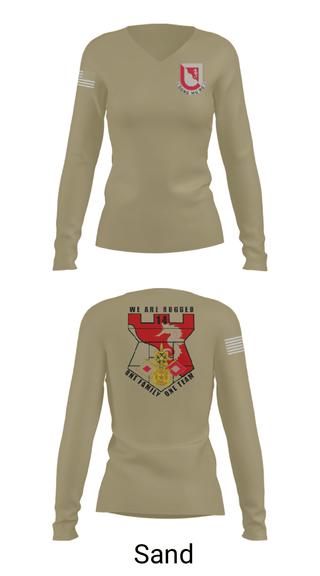 Women's Long Sleeve Vneck Shirt, 14 BEB, Army, Teamtime, Team time, sublimation, custom sports apparel, team uniforms, spirit wear, spiritwear, sports uniforms, custom shirts, team store, custom team store, fundraiser sports, apparel fundraiser